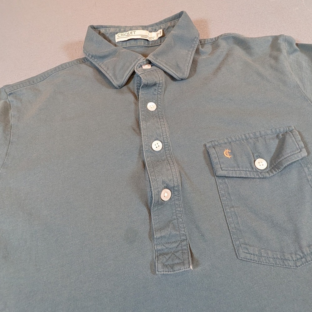 Criquet Mens Polo Shirt Short Sleeve Chest Pocket Size XL Golf Lightweight